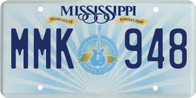MS license plate MMK948