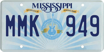 MS license plate MMK949