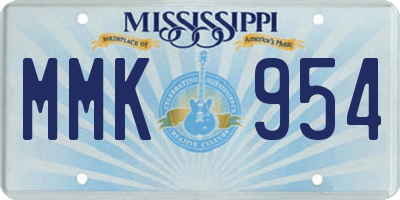 MS license plate MMK954