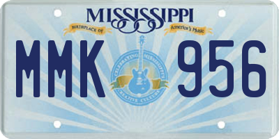 MS license plate MMK956