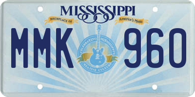 MS license plate MMK960