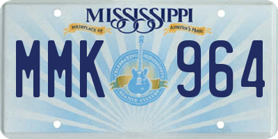 MS license plate MMK964