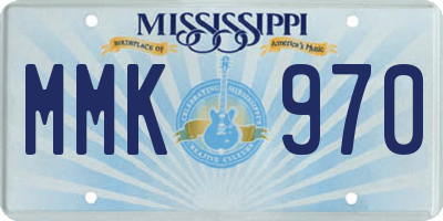 MS license plate MMK970