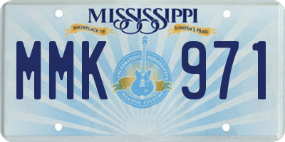 MS license plate MMK971