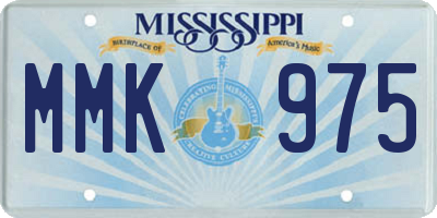 MS license plate MMK975