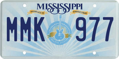 MS license plate MMK977