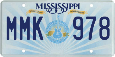 MS license plate MMK978