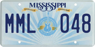 MS license plate MML048