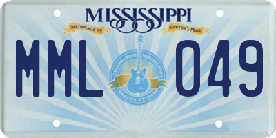 MS license plate MML049
