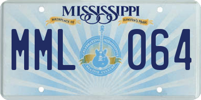 MS license plate MML064