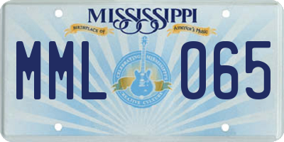 MS license plate MML065