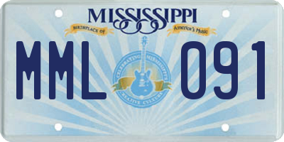 MS license plate MML091