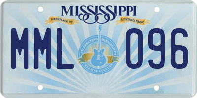 MS license plate MML096