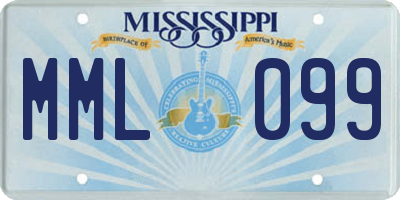 MS license plate MML099