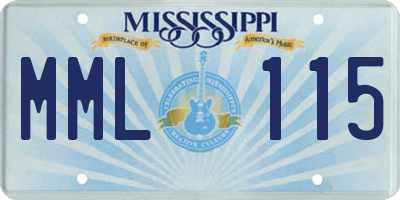 MS license plate MML115