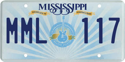 MS license plate MML117