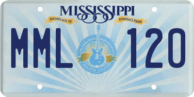 MS license plate MML120