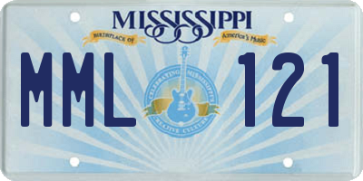 MS license plate MML121