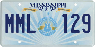 MS license plate MML129