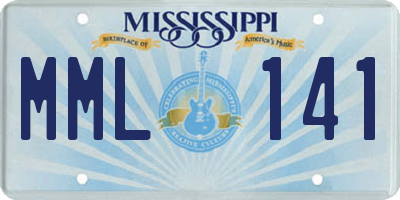 MS license plate MML141