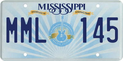 MS license plate MML145