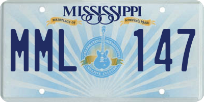 MS license plate MML147