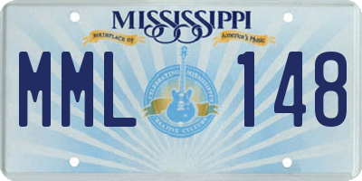 MS license plate MML148
