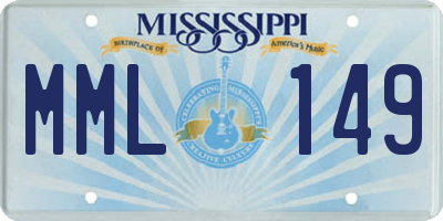 MS license plate MML149