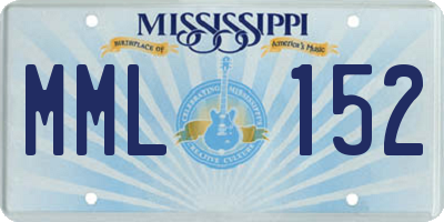 MS license plate MML152