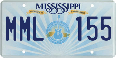 MS license plate MML155