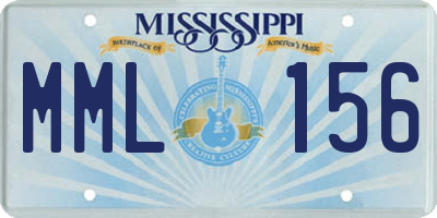 MS license plate MML156