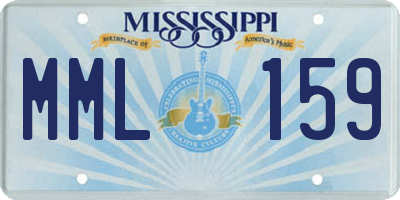 MS license plate MML159