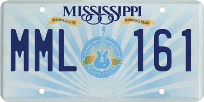 MS license plate MML161