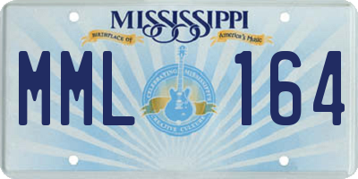 MS license plate MML164