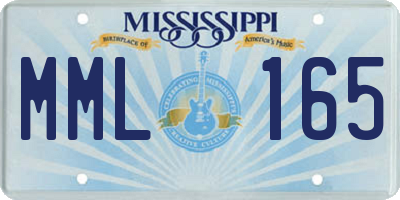 MS license plate MML165