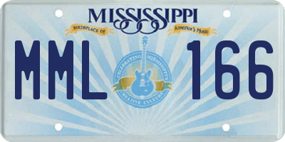 MS license plate MML166