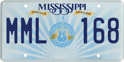 MS license plate MML168