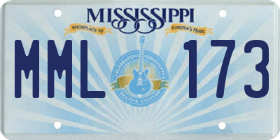 MS license plate MML173