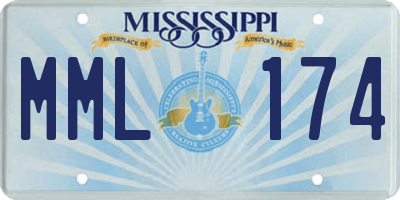 MS license plate MML174