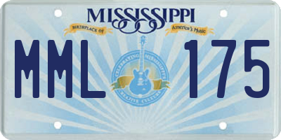 MS license plate MML175