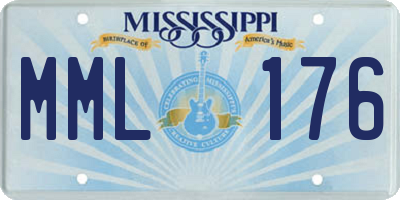 MS license plate MML176