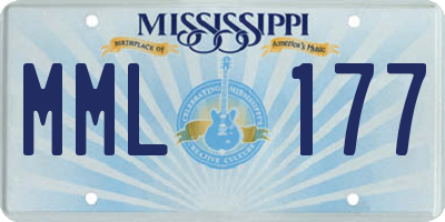 MS license plate MML177