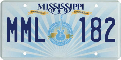 MS license plate MML182