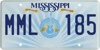 MS license plate MML185