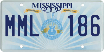 MS license plate MML186