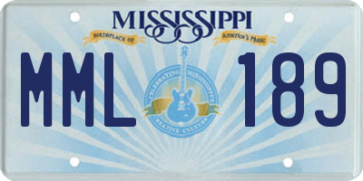 MS license plate MML189