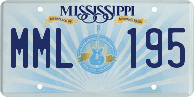 MS license plate MML195