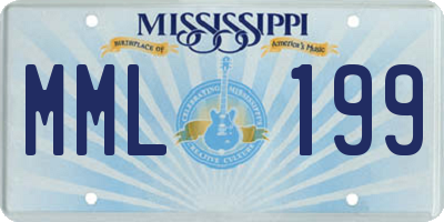 MS license plate MML199