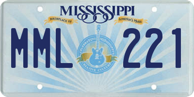 MS license plate MML221