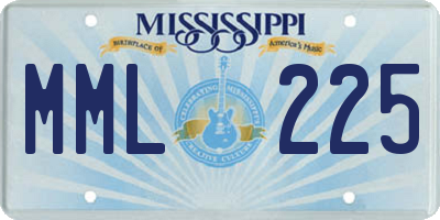 MS license plate MML225